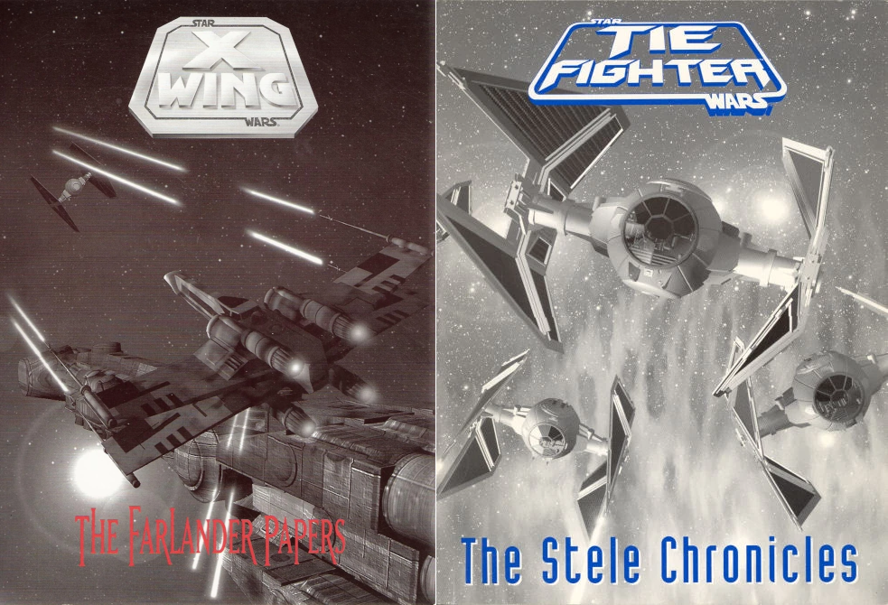 The cover art for The Farlander Papers and The Stele Chronicles